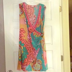 Hale Bob size 12 faux wrap dress